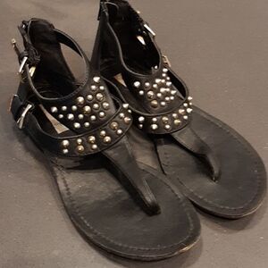 Olsenboye Black Studded Sandals